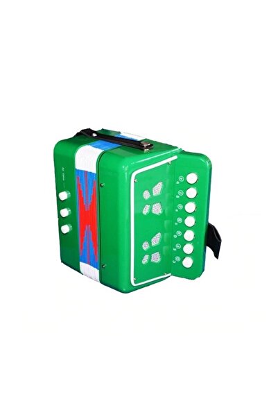 KlaussTech Acordeon pentru copii cu 14 tonuri, 7 clape și 3 basuri, curele, 1...