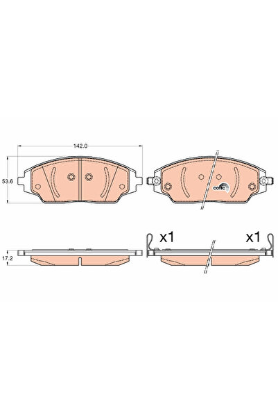 TRW Set Placute Frana Frana Disc Chevrolet Aveo/Cobalt Chevrolet (Sgm) Aveo