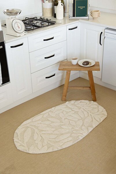 İrya Allesi Tekli Banyo Paspası %100 Pamuk 65x115 Ekru