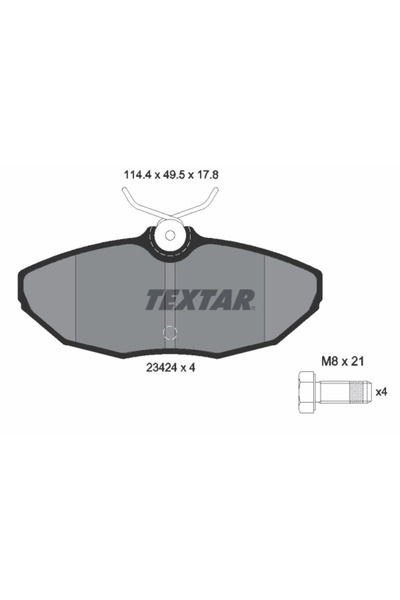 TEXTAR Set Placute Frana Frana Disc Daimler Super Eight Ford Usa Thunderbird