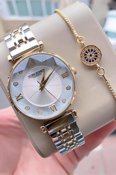 Tom Jones kadın kol saati orjinal 3atm su gecirmez çelik 2 yıl garantili bile...