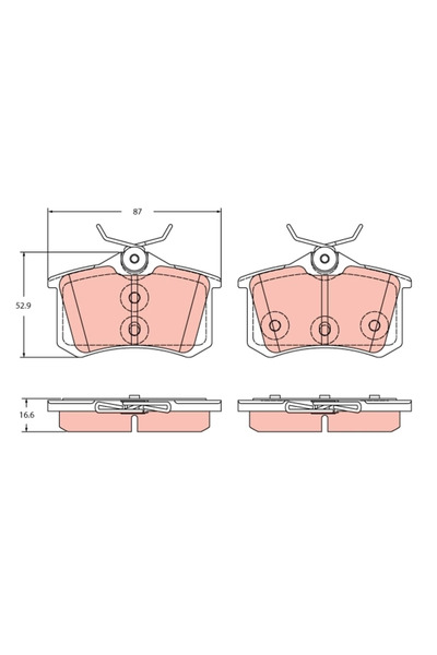 TRW Set Placute Frana Frana Disc Mg Mg Zs Suv