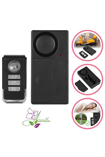 Manolex Anti-Theft/Security Alarm with Remote Control, 4 Modes, Black,