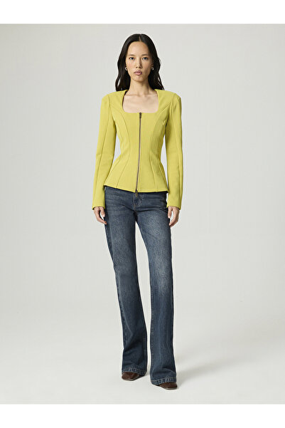 Nocturne Fermuar Detaylı Vatkalı Bluz