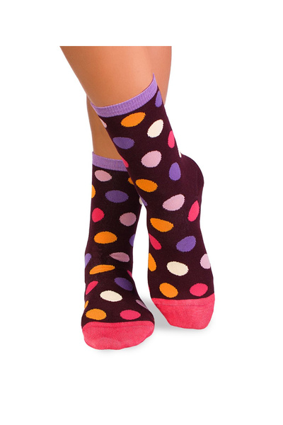 Pirin Hill Dark Cherry polka dot bamboo socks