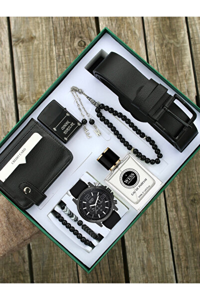wesscollection Erkek Kol Saati Parfüm Çakmak Kemer Cüzdan Tesbih ve Bileklik ...