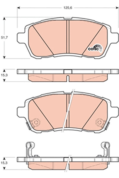 TRW Set Placute Frana Frana Disc Daihatsu Coo/Materia/Sirion Ford Fiesta 5/Fi...