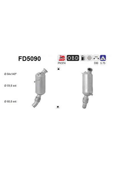 As Filtru Funingine/Particule Sist.De Esapament Bmw 1/2 Cupe/3