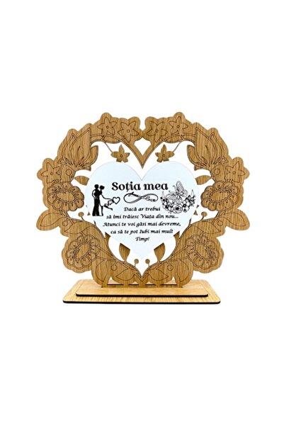 OEM Placă decorativă în formă de inimă, cadou personalizat cu mesaj standard ...