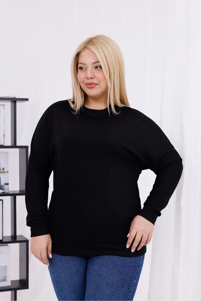 Siyezen Büyük Beden Melek Kanatlı Modal Sweatshirt