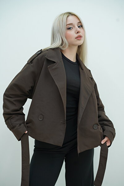 MAWA KRUVAZE KISA KUŞAKLI TRENC