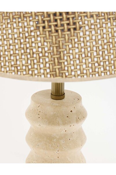 Maisonord Meya Travertine Lampshade with Straw Hat
