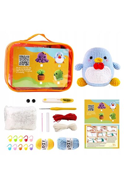 Other Kit complet de croșetat DIY, cadou pentru copii, PINGUIN