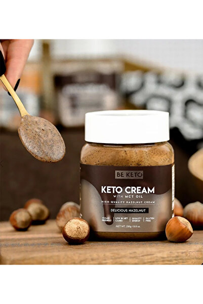 Perfect Keto Fındık+MCT sürülebilir fındık ezmesi şekersiz, glutensiz, vegan, düşük karbonhidrat, ketojenik 250gr