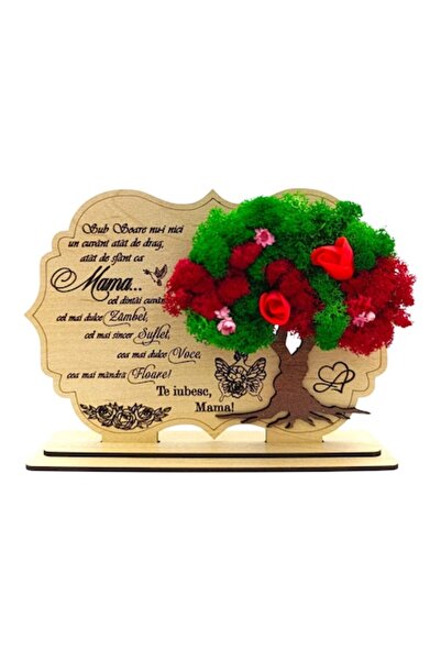 OEM Decoratiune tablou cu licheni, cadou personalizat cu mesaj pentru Mama, c...