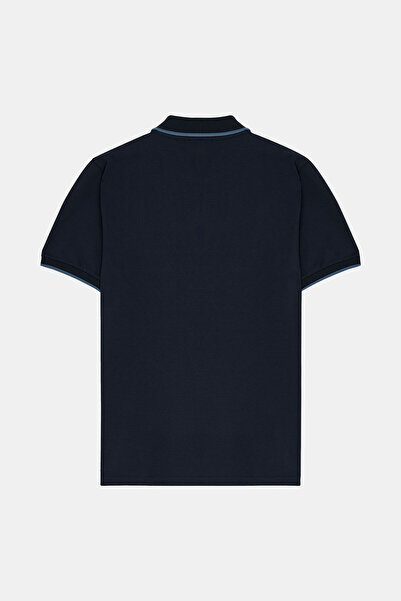 W Collection NAVY BLUE POLO NECK T-SHIRT