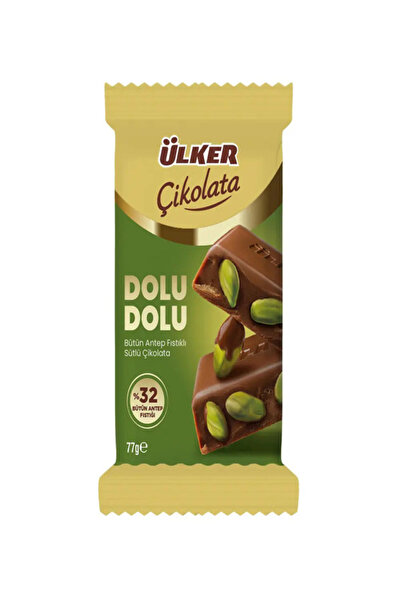 Ülker çikolata dolu dolu bütün antep fıstıklı sütlü çikolata (2 adet)