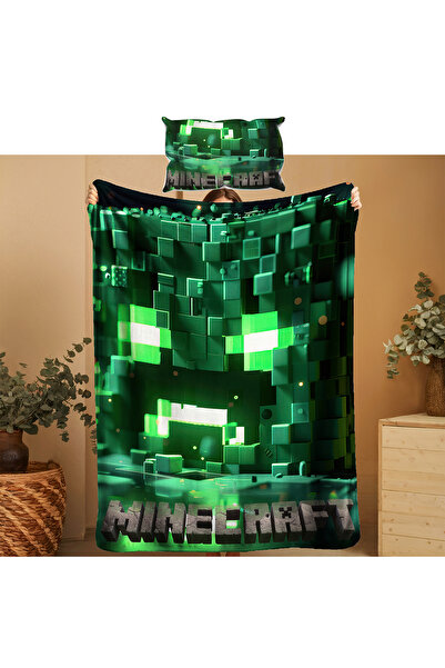 ACONCEPT MINECRAFT TEMALI BEBEK ÇOCUK WELSOFT YUMOŞ BATTANİYE & YASTIK KILIFI...