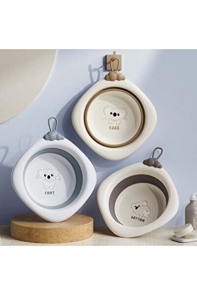 vivimall Foldable baby bathtub, Koala model, gray | BabyFace