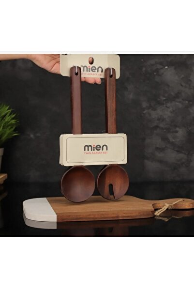 Çıtır Center Dayanıklı ahşap akasya 2’li kaşık seti