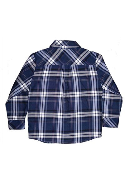 Ozmoz By Mukadder Özden Cotton Lumberjack Winter Boy's Shirt Blue
