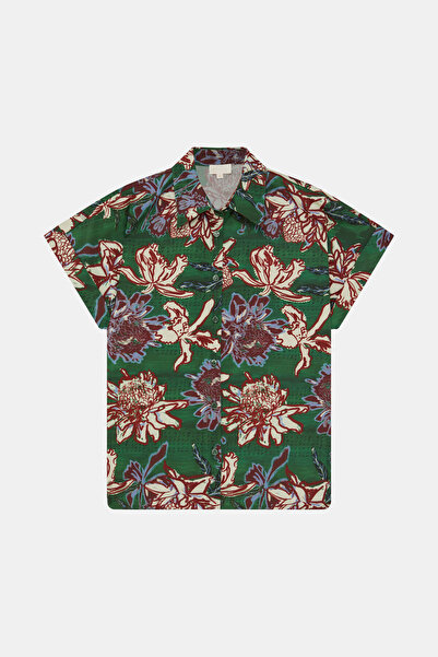 W Collection Green patterned blouse