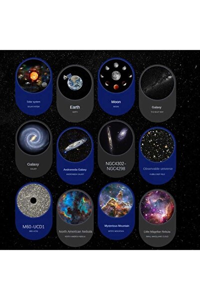 Timebox Night light projector type stars galaxies for the room 12 projection discs with solar system