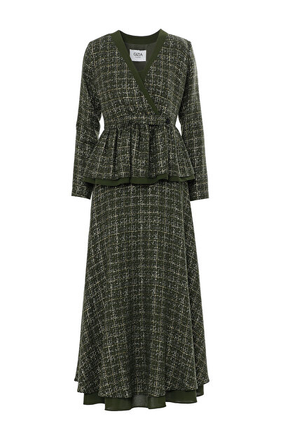 GİZİA Pileli Ceket Ve Volanlı Uzun Etekli Takım