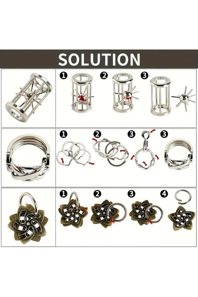 Hanayama Metal puzzle 4 adet puzzle