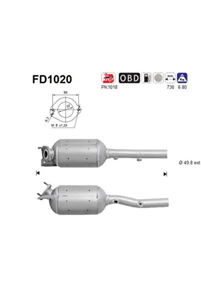 As Filtru Funingine/Particule Sist.De Esapament Renault Megane 2/Scenic 2