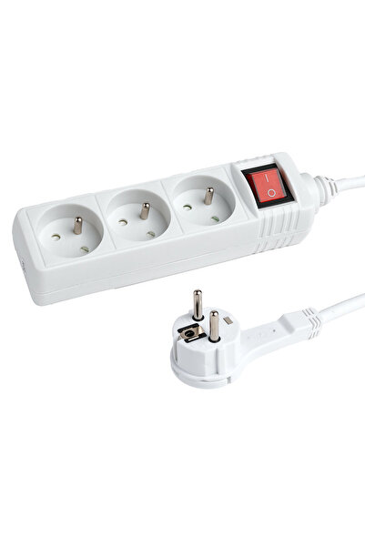 Other Listwa zasilająca przedłużacz 3 gniazda 1.5m - biała