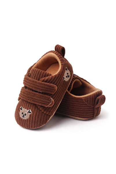 BebeNou Brown Corduroy Shoes - Teddy AMBL2343-1-sa30