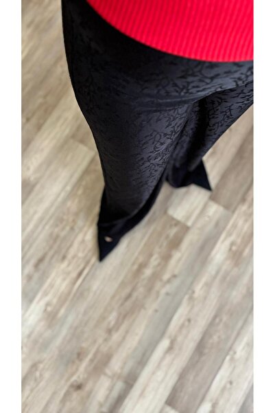 fatma keskin linna butik Black Premium Quality Patterned Trousers