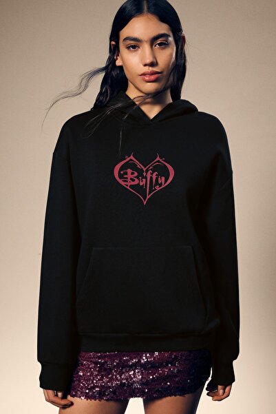Bershka Buffy the Vampire Slayer baskılı sweatshirt