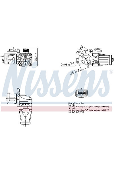 Nissens Supapa Egr Citroen Berlingo Multispace/C3 2/C3 Picasso Ford C-Max 2/F...
