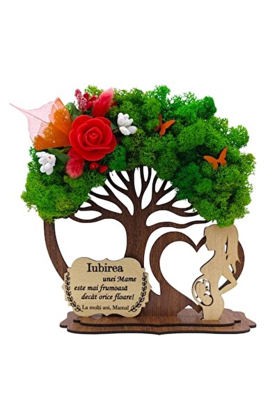 OEM Copac decorativ din lemn cu licheni pentru Mama "Iubirea unei Mame..." – ...