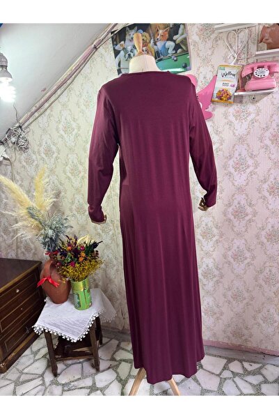 SENTEX Long Sleeve Printed Pocket Long Women's Dress