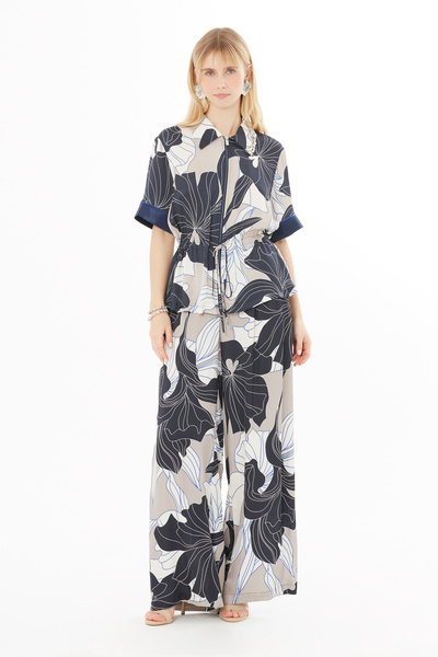 GİZİA Beli Kuşaklı Kısa Kollu Bluz