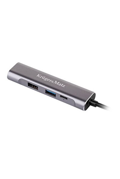 Kruger&Matz Διανομέας USB 4 Θυρών HDMI USB Ασημί