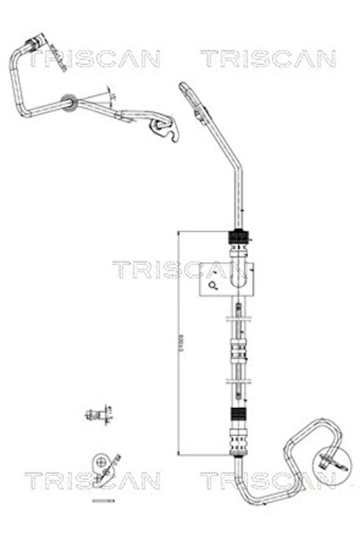 TRISCAN Furtun Hidraulic Sistem De Directie De La Pompa Hidraulica La Caseta ...