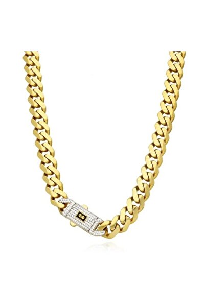 Briliance Lant 8 mm Cuban Auriu Stil Monaco