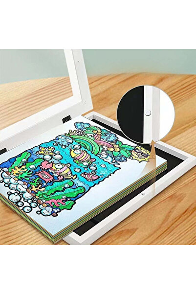 vivimall Wooden Photo Frame, With Storage Space, For A 4 Drawings And Paintings, Secured Glass, Mdf Frame