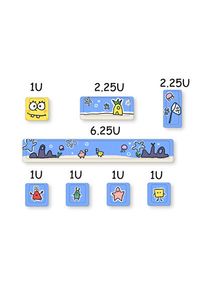 Choice غطاء مفاتيح SpongeBob DIY PBT Enter 6.25U غطاء مفتاح ...