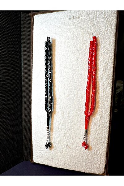 Anemore Collection Red and Black Turkish Flag Rosary Gift T-117