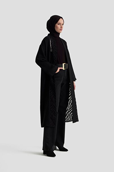 Armine TREND Zebra Patterned Relaxed Fit Pocket Cardigan 25Kt522