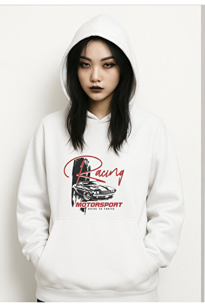 Advantage Hanorac negru de bază Motorsport Racing cu mașină de curse