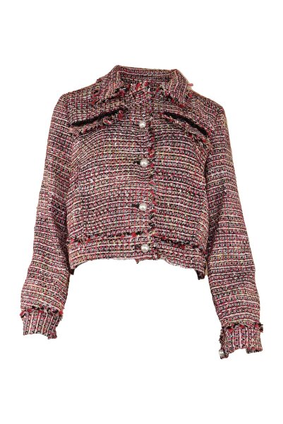 Vero Moda Freda Red Jacket, Red, polyester | acrylic