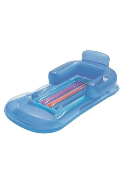 DigikalaX Saltea gonflabila pentru piscina, fotoliu 160 x 85 cm, suport pahar, albastra