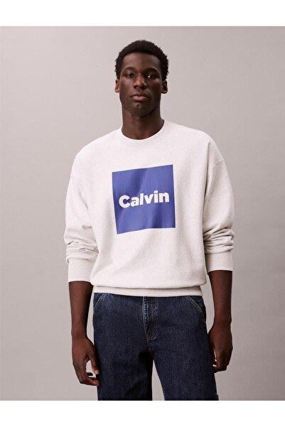 Calvin Klein LS PREMIUM FLEECE CALVIN BOX GRA