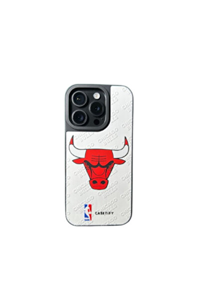 Mikaletta Θήκη τηλεφώνου Chicago Bulls συμβατή με Iphone 16, ΛΕΥΚΗ